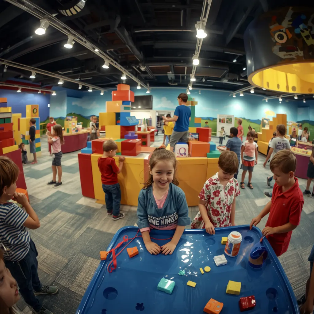 Interior view of a museum or gallery exhibit space in Naperville